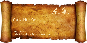 Abt Helén névjegykártya